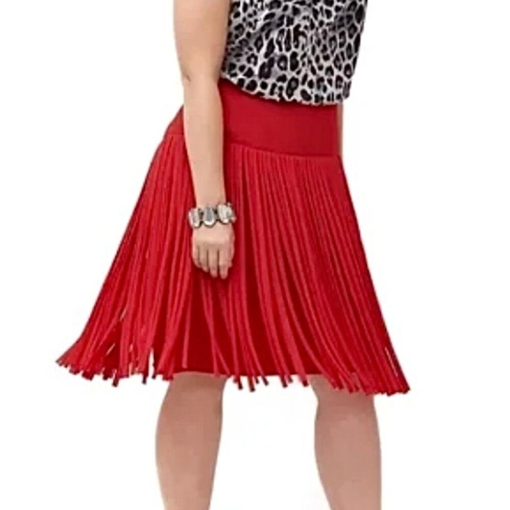 Lane Bryant Skirt Red Fringe “Love Is In The Air” plus 22 NWT.